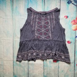 Weavers hobo embroidered  sleeveless top s…
